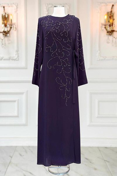TRENDTESETTÜR   Rochie de damă cu șireturi prune T 1531
