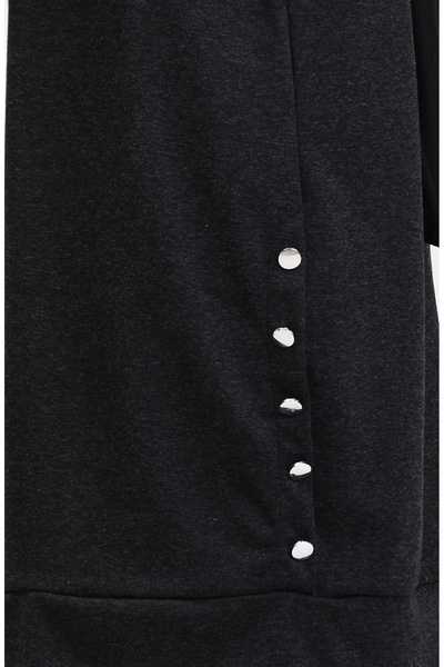 sefamerve Ecrin Fabric Tunic and Pantalon 0554-02 Anthracite Double Set