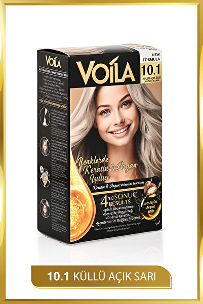 Voila Kadın Besleyici Keratin Kalıcı Küllü Açık Sarı 10.1 Saç Boyası