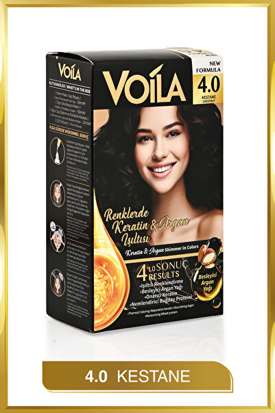 Voila Kadın Besleyici Keratin Kalıcı Kestane 4.0 Saç Boyası