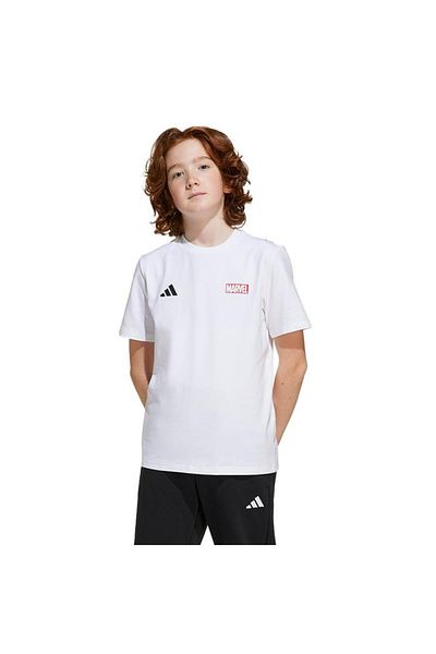 adidas Παιδικό λευκό γραφικό μπλουζάκι (κοντό μανίκι J Mrvl Ms Gfx T Jf3636
