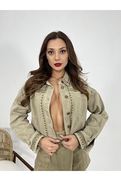 JANES Яке модел 6786 в цвят хаки
