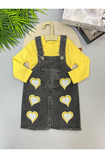 sealy kids Combinație pentru fete cu gilet și bumbac din denim negru