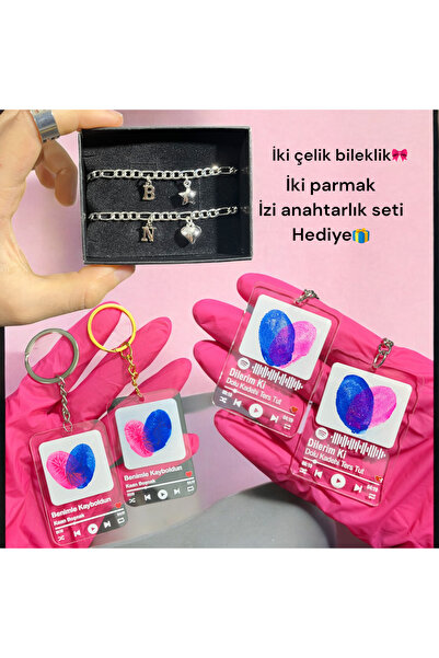 HayDün Çift Yazılı 2 Li Sevgili Arkadaşlık Bileklik Kişiye Özel Sevgililer Günü