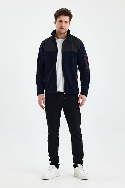 monox Ανδρικό αθλητικό μπουφάν Fleece με φερμουάρ