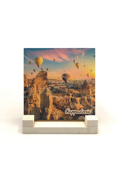 Sadrazam Suport de birou din piatră naturală imprimat Cappadocia 10x10 Krt-160
