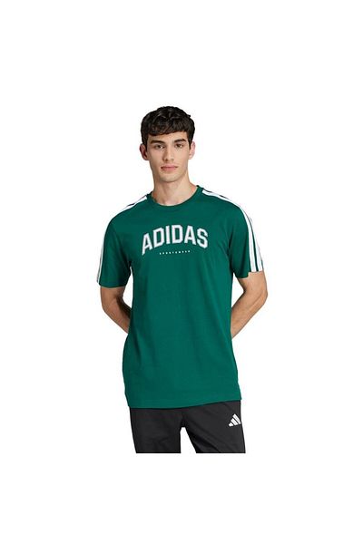 adidas Ανδρικό πράσινο γραφικό μπλουζάκι (κοντό μανίκι M C Colleg Tee Jj3869