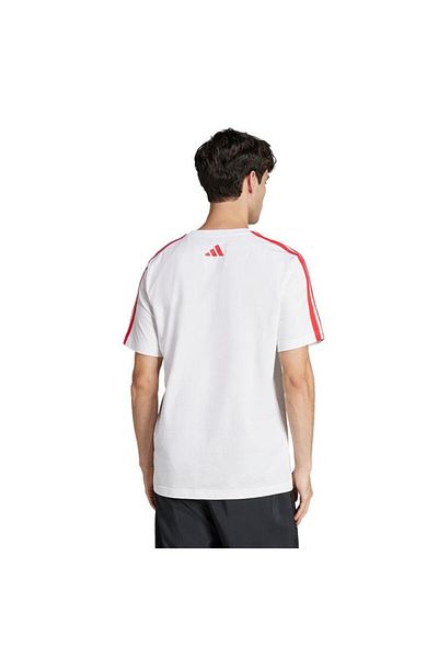 adidas Ανδρικό λευκό γραφικό μπλουζάκι (κοντό μανίκι M C Colle Pkt T Jj1606