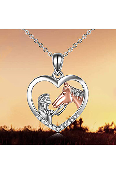 Choice قلادة الصداقة الإبداعية XL912 من Huitan للفتيات والحصان للنساء قلادة ح...