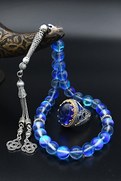 Prestige 925 Ayar Gümüş Zirkon Taşlı Erkek Yüzüğü Ve 33'lük Doğal Termal Kuva...