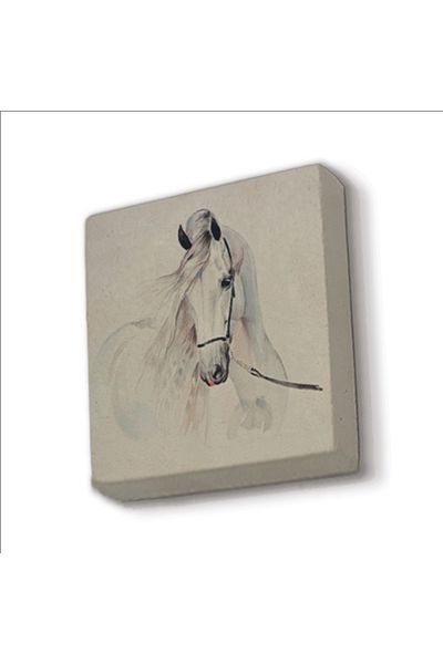 Sadrazam Horse Printed Natural Stone Magnet 5X5 Krg-155