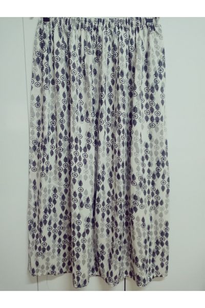 hoaryage Fusta de mama lungime maxi din tesatura de viscoza cu model cu talie elastica