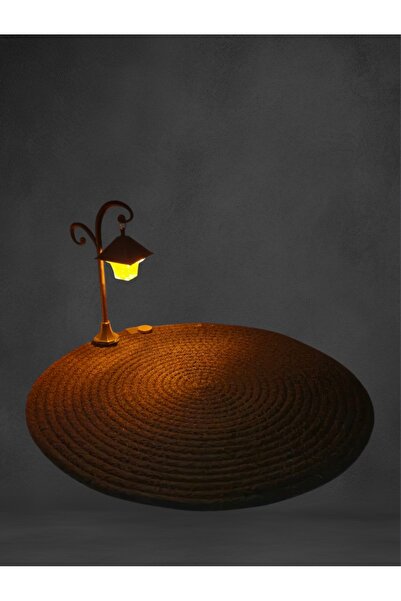 Salıncak Siyah Hasır Çocuk Servis/sunum Tabak Altı Mıknatıslı Sokak Lambası F...