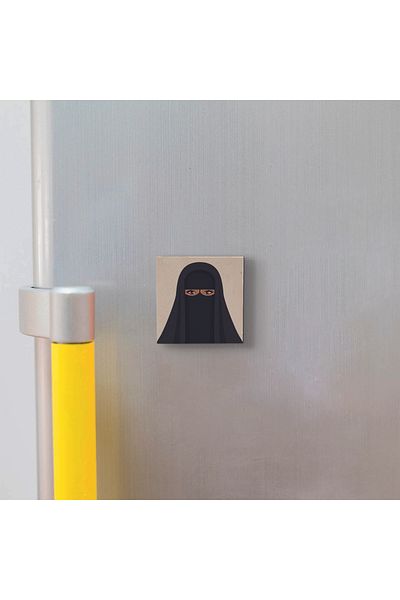 Sadrazam Magnet de piatră naturală imprimat cu desen de femeie cu cearșaf 5x5 Krg-87