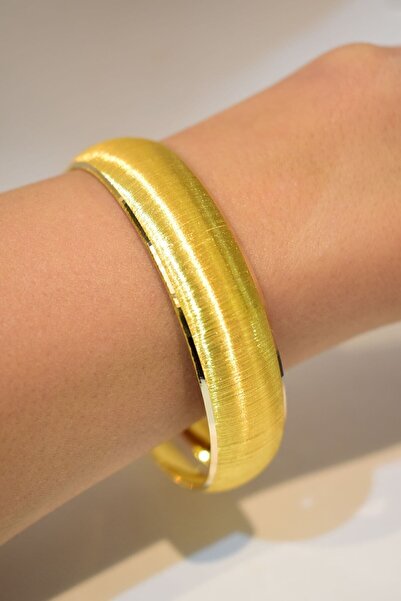 Yenigün Kuyumculuk Hediyelik Yatırımlık Kadın Mat Işıltılı Altın Bilezik