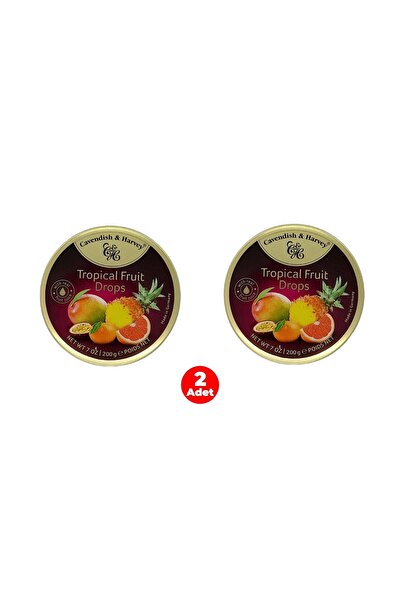 Cavendish & Harvey Tropical Fruit Drops 200g Tropikal Meyve Aromalı Şeker (2 ...
