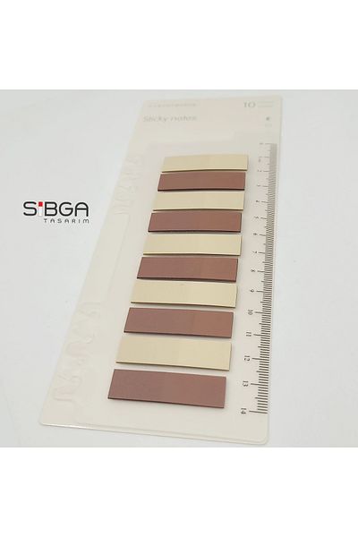 sibga tasarım Transparent Colored Post-It Note Paper - 200 Sheets Bookmark Sticker