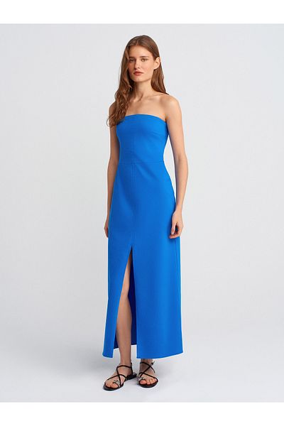 Dilvin Strapless Dress-Sax Modelnumber 90758