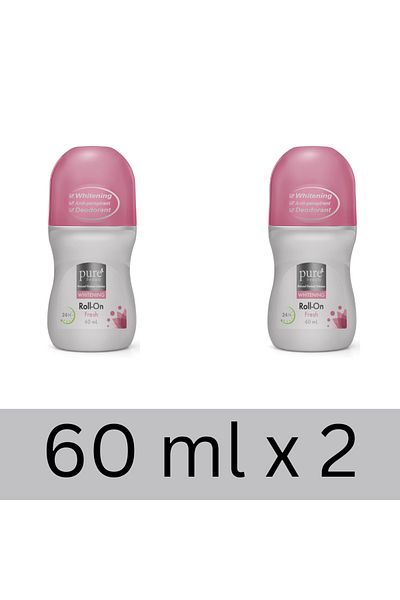 PURE BEAUTY Whitening  Antiperspirant Deodorant Roll-on Fresh 60ml x2