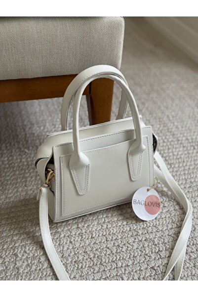 BAGLOVİS МІНІМАЛІСТИЧНА ТА ЕЛЕГАНТНА МАЛЕНЬКА БІЛА ЖІНОЧА СУМКА ЧЕРЕЗ ПЛЕЧЕ
