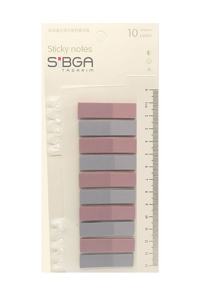 sibga tasarım Transparent Colored Post-It Note Paper - 200 Sheets Bookmark Sticker
