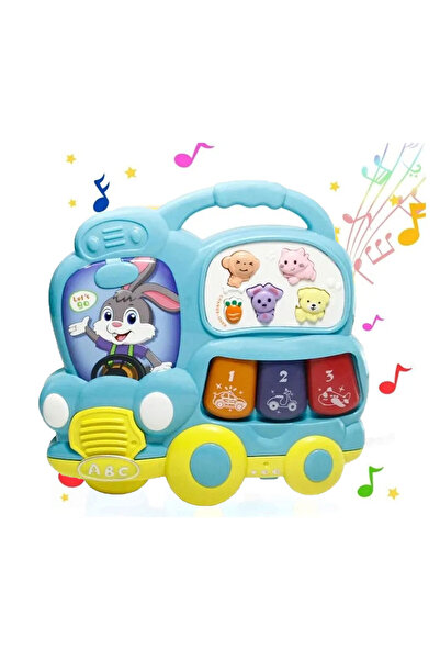 Toyaş Bebekler için Oyuncak Işıklı ve Müzikli Otobüs  Bebek Piyanosu Oyuncak ...
