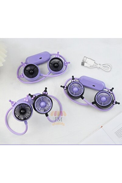 Genel Markalar Kuromi Figürlü Boyun Fanı Vantilatör Hediyelik Fan Heryerde Se...