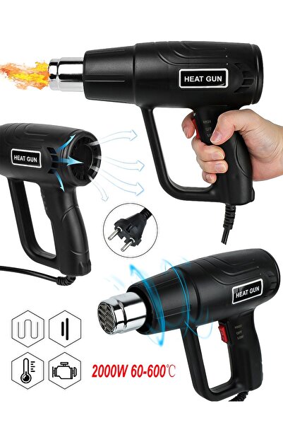 ROWERMAX Sıcak Hava Tabancası 2000 Watt Çift Kademeli Termik Koruma Sıcak Hava Makinesi
