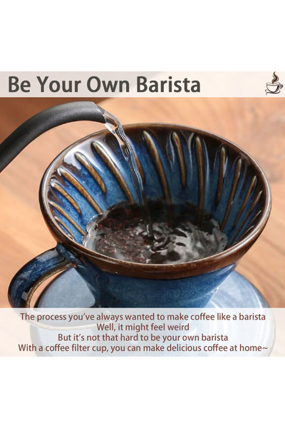 EqiEch V60 Coffee Maker Set,7-Piece Hand Drip Coffee Kit,Manual Pour Over Coffee Maker Set