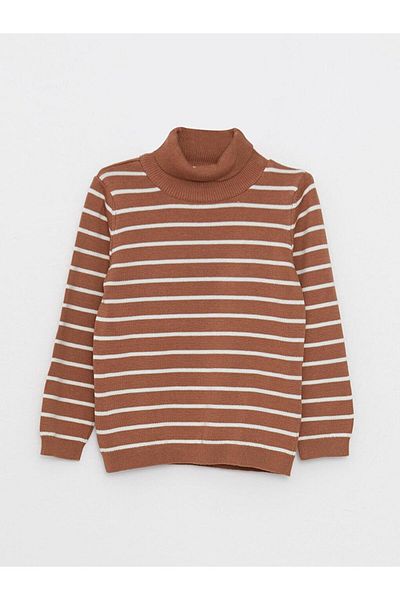 LC Waikiki Turtleneck Long Sleeve Striped Baby Boy Sweater (W2)