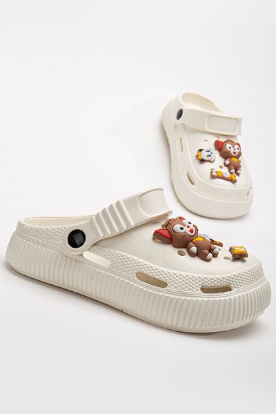 LUCKY COLLECTİON Comfortable Sole High Scale Stone Children's Slippers Cross