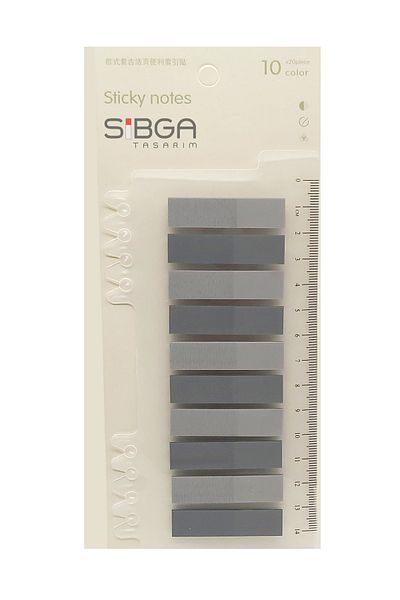 sibga tasarım Transparent Colored Post-It Note Paper - 200 Sheets Bookmark Sticker