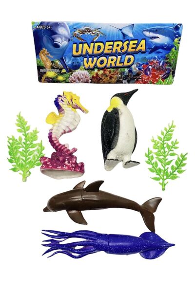 toysandmore Mürekkep Balığı Penguen Deniz Atı Yunus Büyük Boy Deniz Hayvanlar...