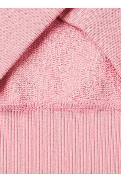 United Colors of Benetton Girl's Pink Mix Glitter Benetton Logo Embroidered Zipper Sweatshirt