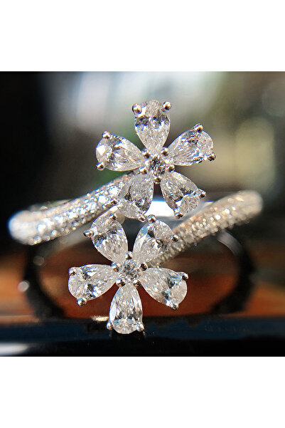 Choice خواتم أصابع قابلة للتغيير الحجم F1447 من Huitan بتصميم زهرة حلوة للسيد...