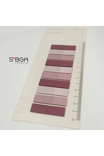 sibga tasarım Transparent Colored Post-It Note Paper - 200 Sheets Bookmark Sticker