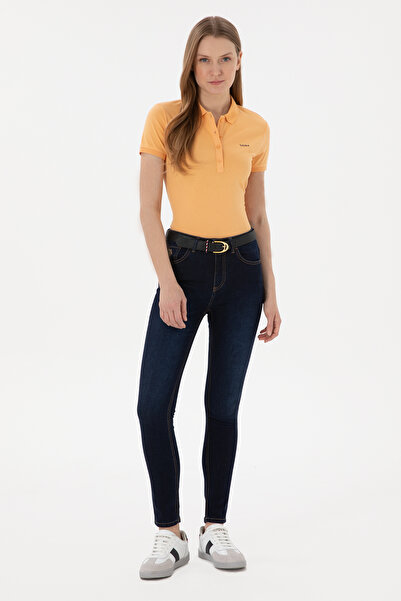 U.S. Polo Assn. Kadın Koyu Mavi Skinny Fit Jean Pantolon 50266546-DN0023