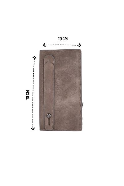 MFT Leather Design 6954 Genuine Leather Unisex Wallet with Phone Compartment
