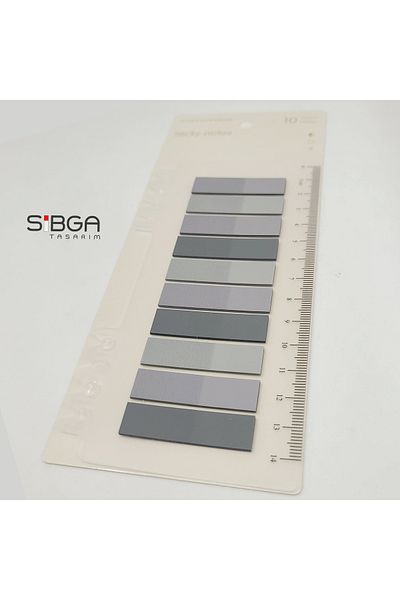 sibga tasarım Transparent Colored Post-It Note Paper - 200 Sheets Bookmark Sticker