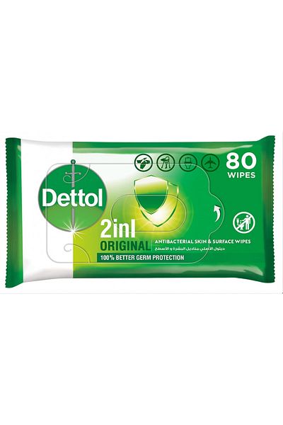 Dettol ORIGINAL ANTIBACTERIAL SKIN WIPES 80WIPES