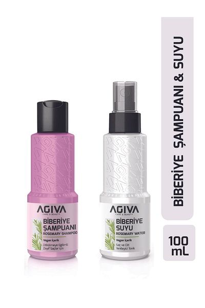Agiva Rosemary Shampoo & Rosemary Water Anti-Shedding and Fast Hair Extension 100 ml Set of 2