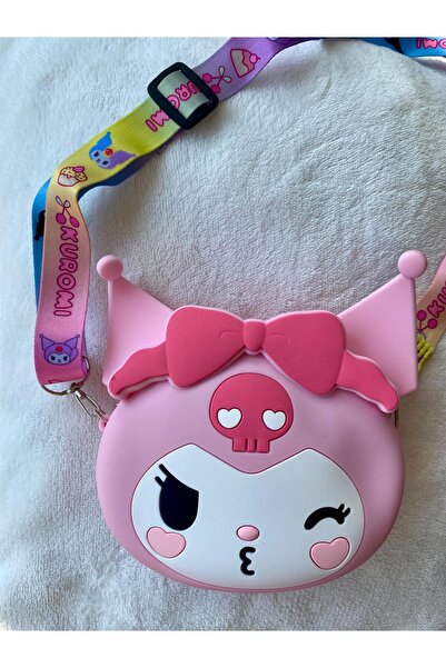 shop Kız Çocuk Sanrio Kuromi Figürlü Çıkartılabilir Ayarlanabilir Askı Siliko...