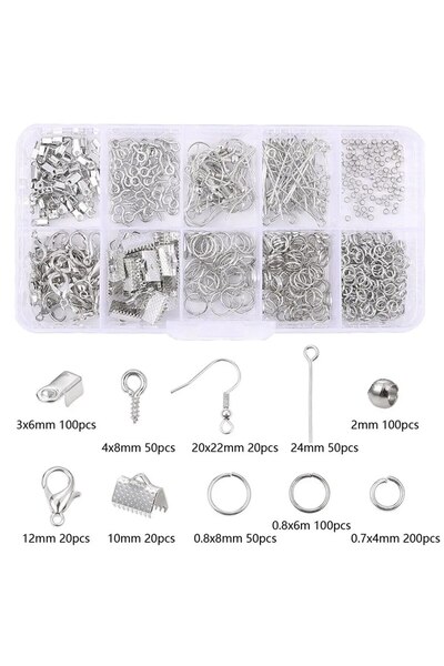 Choice White K 700PCS 4Color 10 Grid Box Decoration Accessories Lobster Buckle Horse Buckle Opening Single