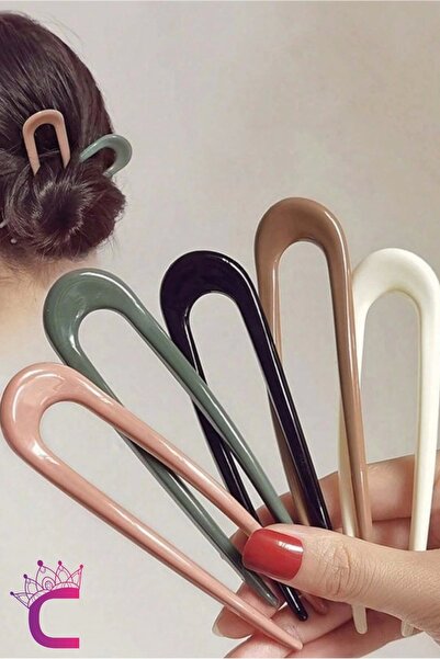 Cinderella مجموعة من 5 كعكة شعر نسائية بتصميم U - مجموعة مشبك كلاسيكي بطول 11...