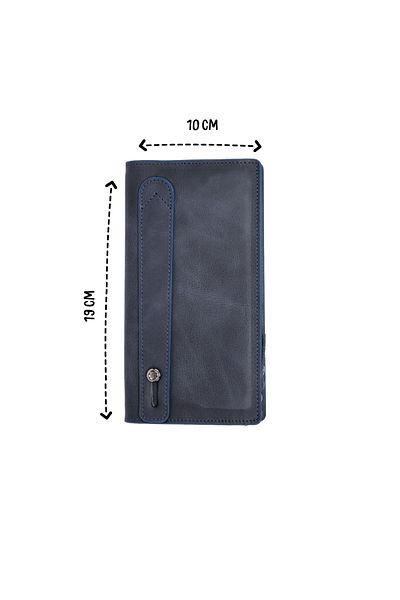 MFT Leather Design 6954 Genuine Leather Unisex Wallet with Phone Compartment