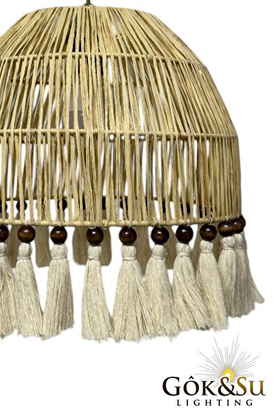 Göksu Lighting İNCE JÜT AVİZE RUSTİK AVİZE BOHEM AVİZE HASIR AVİZE JÜT AVİZE MAKROME AVİZE PÜSKÜLLÜ AVİZE