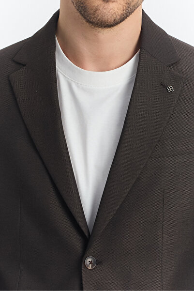 Frappoli Ανδρικό καφέ μισό επένδυση Serardo με τσέπη Ανοιξιάτικο-Καλοκαίρι αθλητικό μπλέιζερ μπουφάν