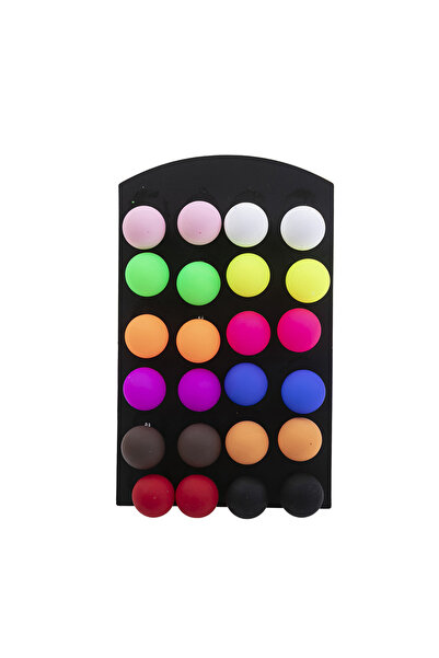 Choice 12mm 12pairs/set 12mm Cute Colorful Acrylic Round Beads Stud Earrings ...