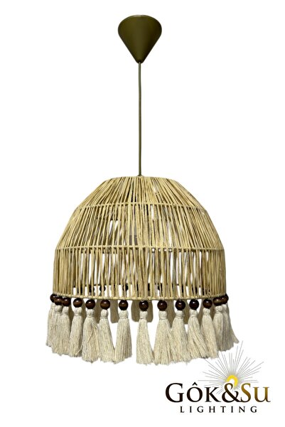 Göksu Lighting İNCE JÜT AVİZE RUSTİK AVİZE BOHEM AVİZE HASIR AVİZE JÜT AVİZE MAKROME AVİZE PÜSKÜLLÜ AVİZE