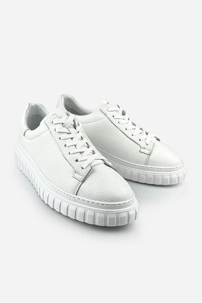 LUSIVE White 100% Genuine Leather Ultra Comfortable Men's Casual Shoes Luass26Al0046